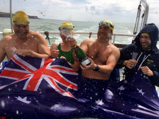 Castle Property Group Sponsored Team Sets English Channel World Record Swim Time